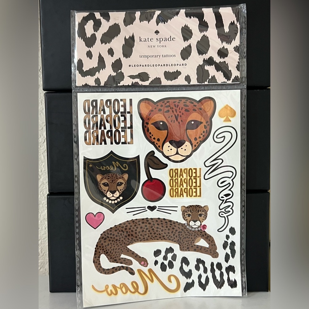 Limited Edition Kate Spade Leopard Print Temporary Tattoos